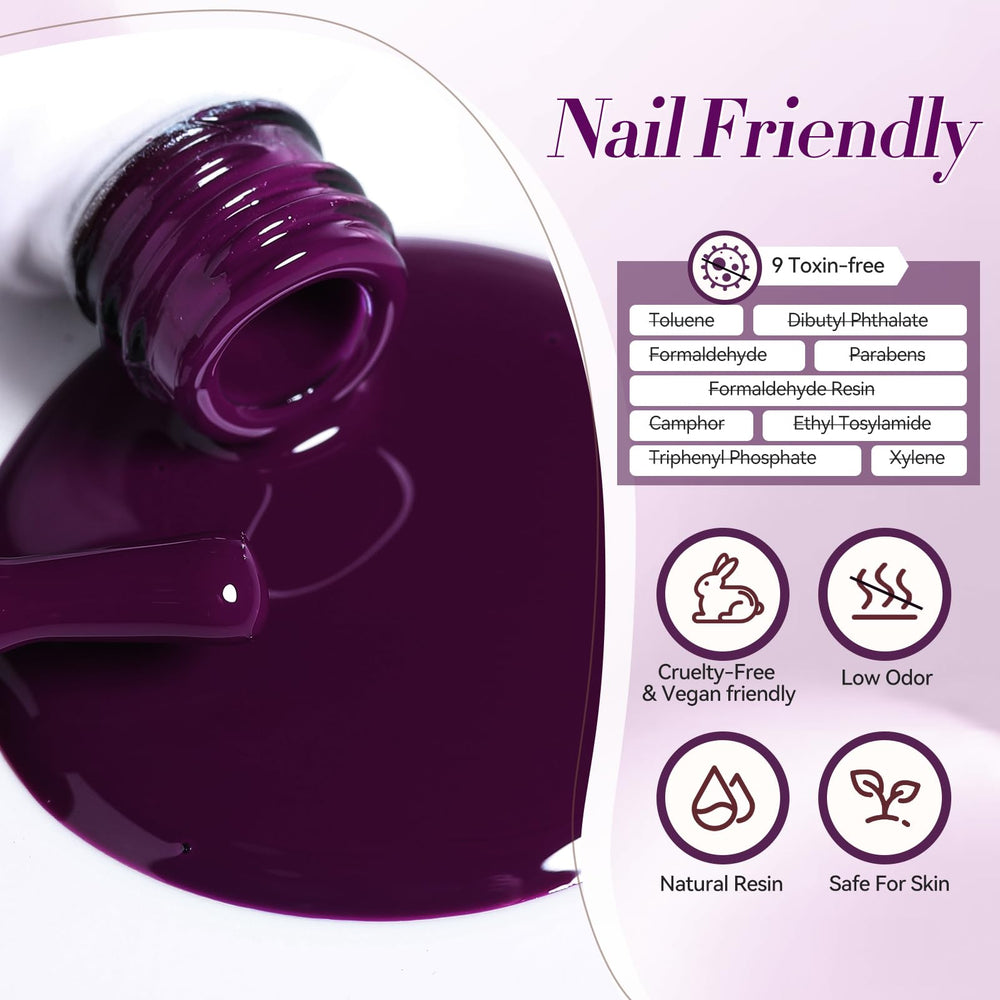 Born Pretty royal berry gel polish for bold statement nails
