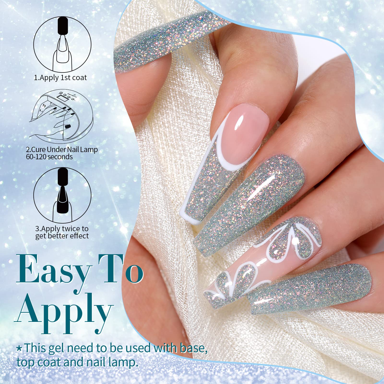 Gift-ready Born Pretty reflective gel polish kit for holidays