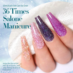Natural light swatch shows subtle shimmer from Born Pretty polish