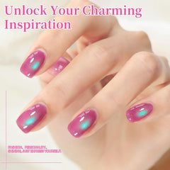Born Pretty green cat eye gel polish with magnetic effect for salon-like results.