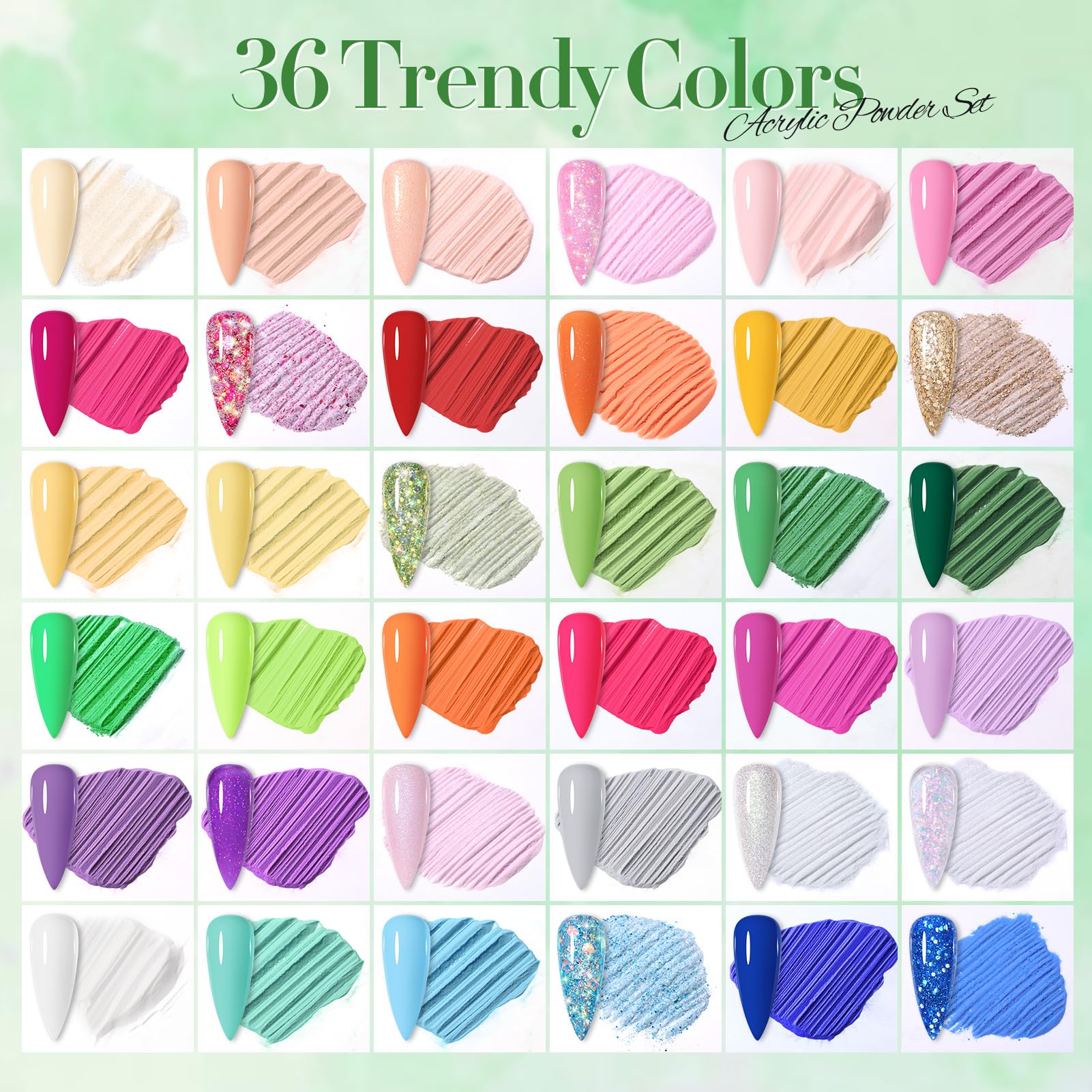 Born Pretty spring-summer color collection swatches for seasonal nail designs.