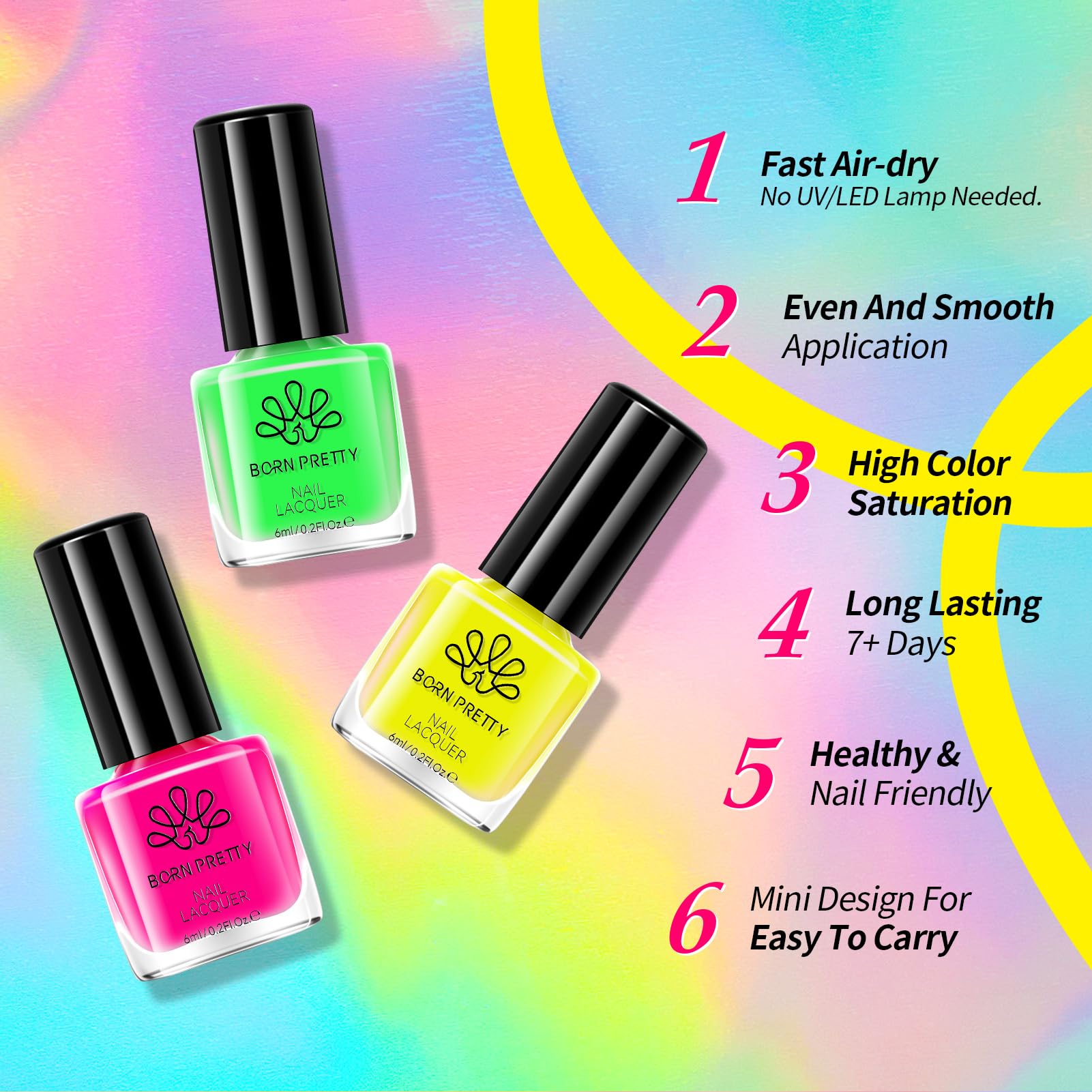 Born Pretty spring-summer neon collection for vibrant manicure options