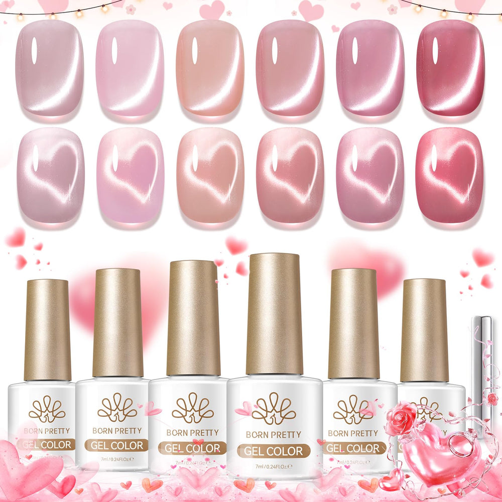 Valentine's Day gift packaging presentation for nail art lovers.