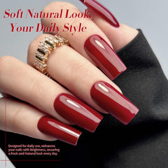 Born Pretty wine red gel polish on bottle for salon-ready color