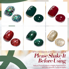Born Pretty Christmas burgundy wine gel polish for cozy nail looks