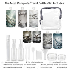 BORSALI travel pouches food-grade interior keeps contents safe.