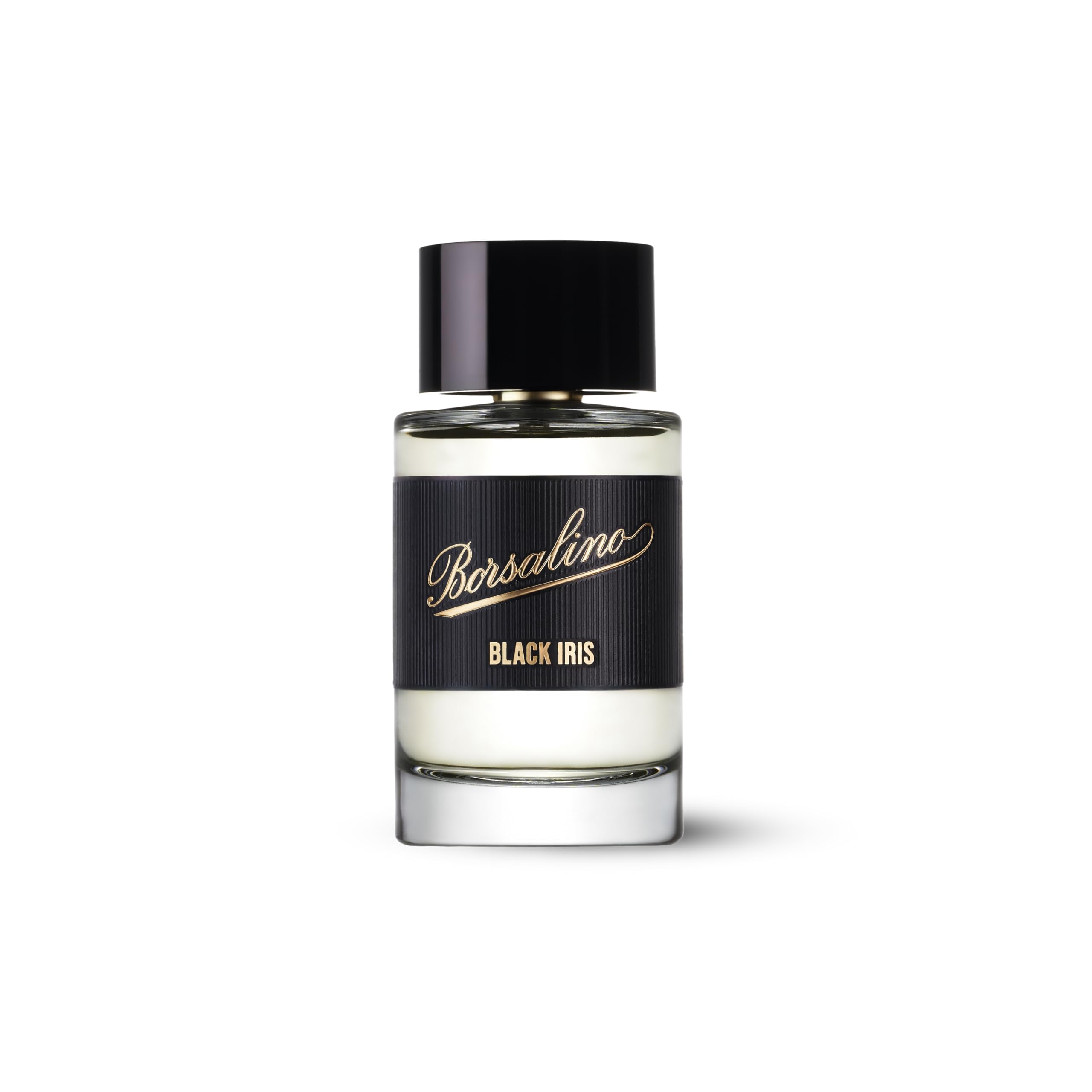 Borsalino Black Iris bottle front ready for daily wear and style.
