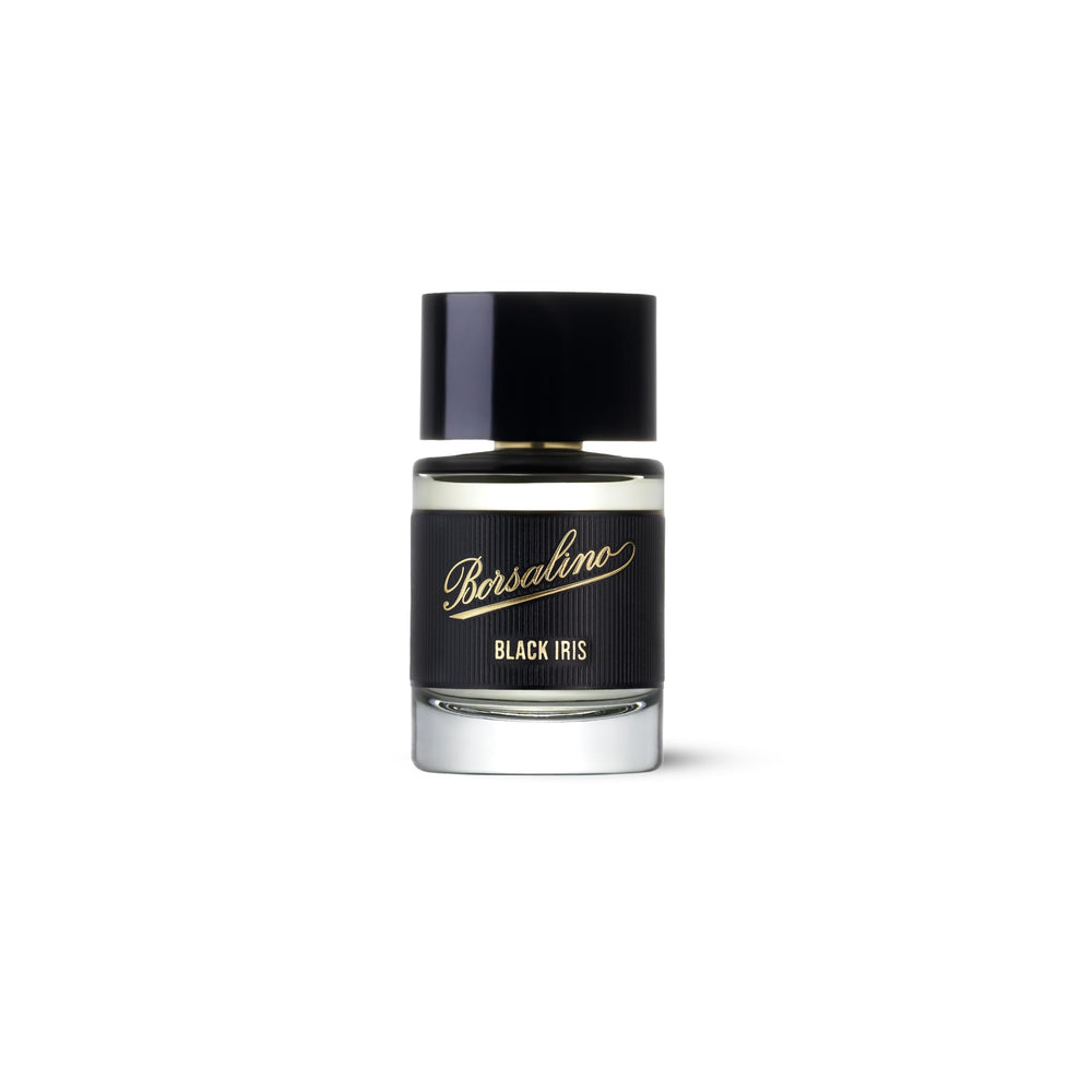 Borsalino Black Iris bottle with bergamot tones for a fresh start