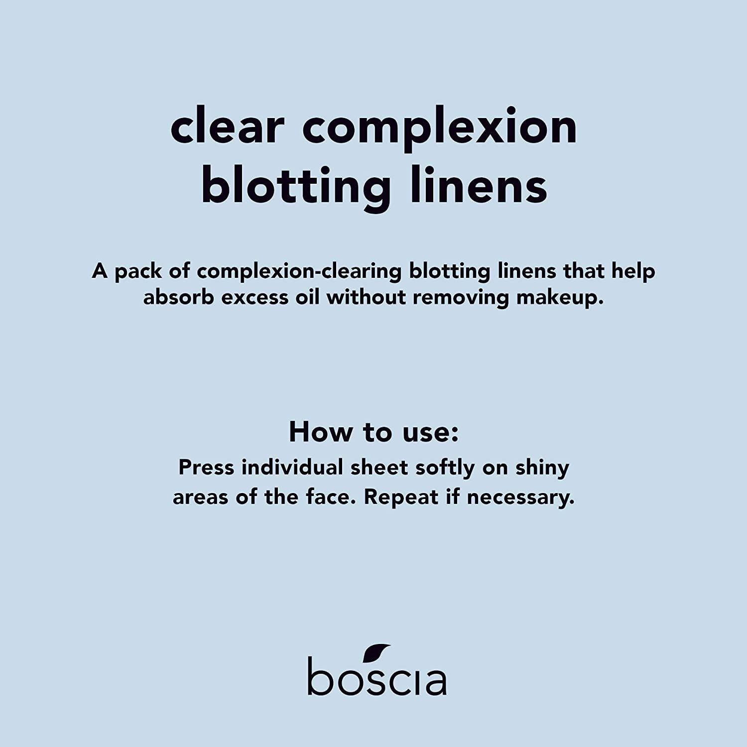 Travel-size Boscia blotting linens shown in compact box for on-the-go use