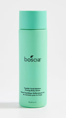 Boscia Peptide Youth-Restore Firming Body Serum texture application highlights hydration and elasticity.