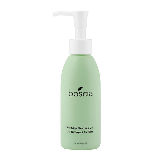 boscia Purifying Cleansing Gel bottle front, ready for daily cleansing and pore care.