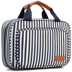 Bosidu travel toiletry organizer shows capacious space for full-size toiletries.