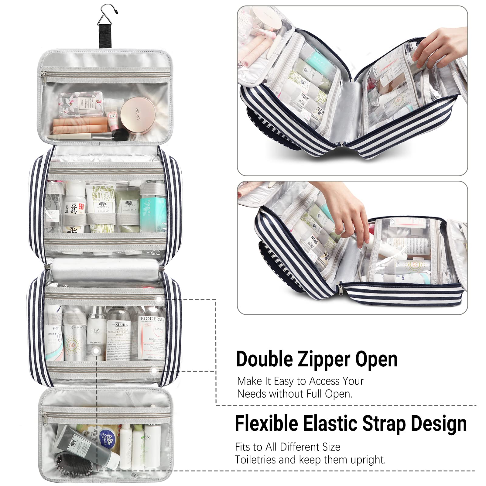 Bosidu bag hanging hook enables versatile bathroom hanging options.