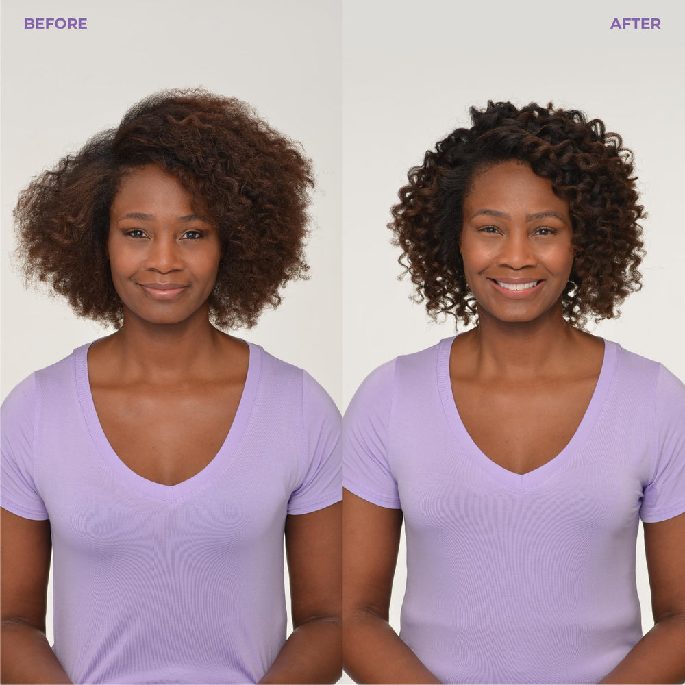 BosleyMD Curly-Coily hair close-up showcases texture and hydration.