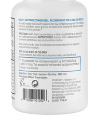 Ingredients panel showing saw palmetto, zinc, and biotin for hair wellness.