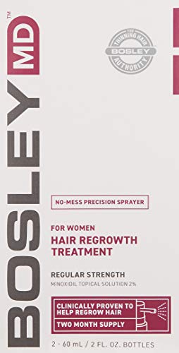 BosleyMD Minoxidil Woman Spray bottle delivers convenient, even mist across thinning areas