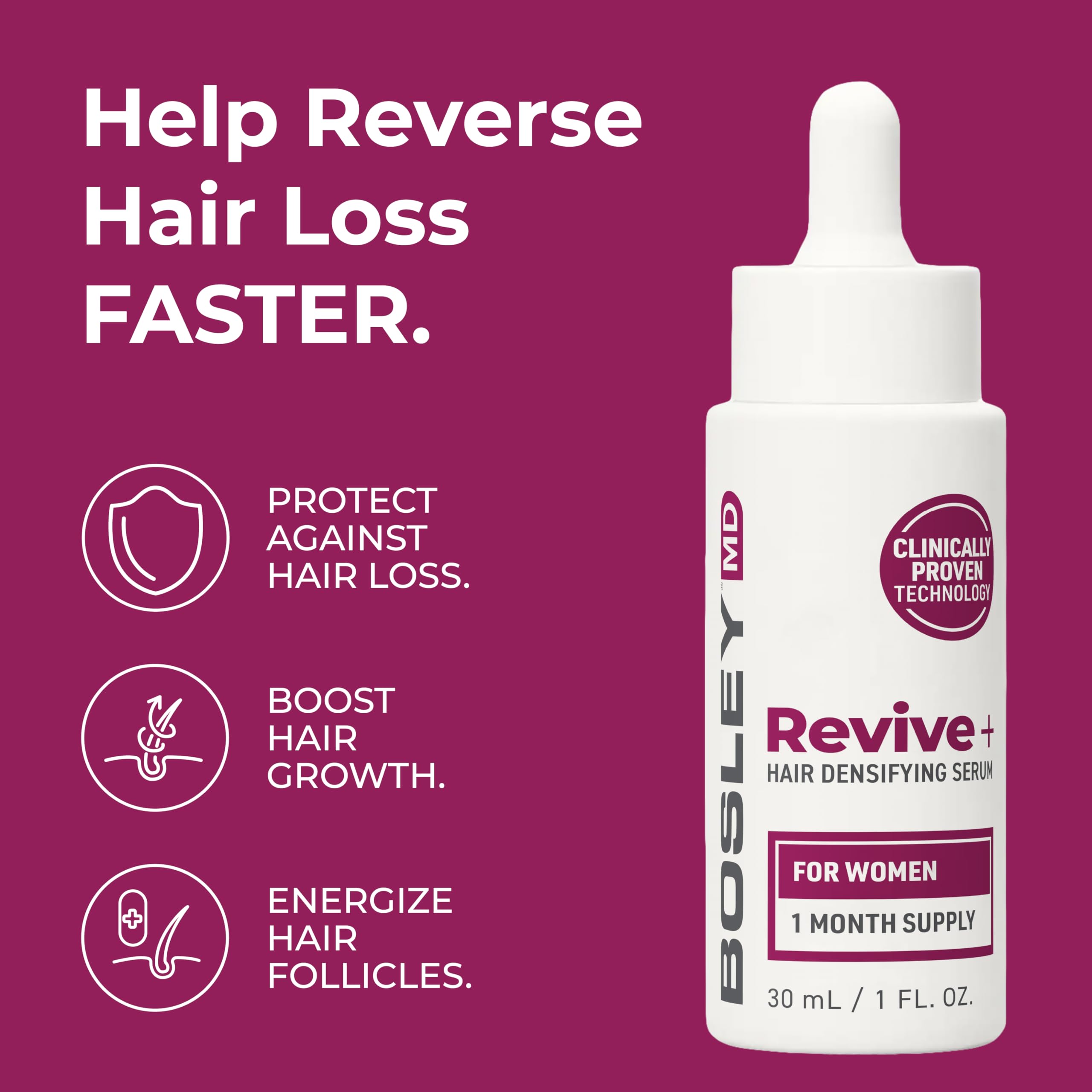 BosleyMD Revive+ Biotin ingredient emphasis for hair health