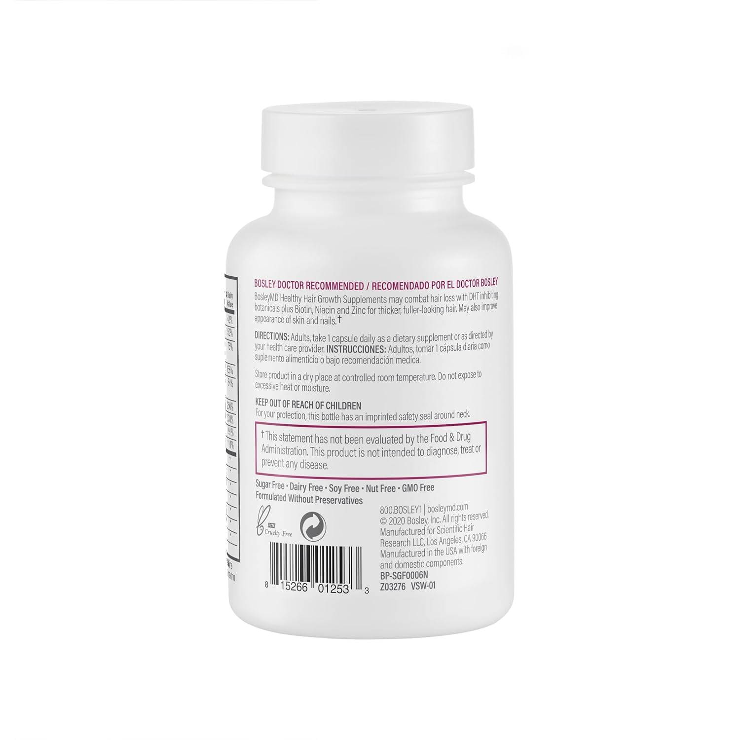 BosleyMD bottle pour illustrating easy daily dosage in a busy routine