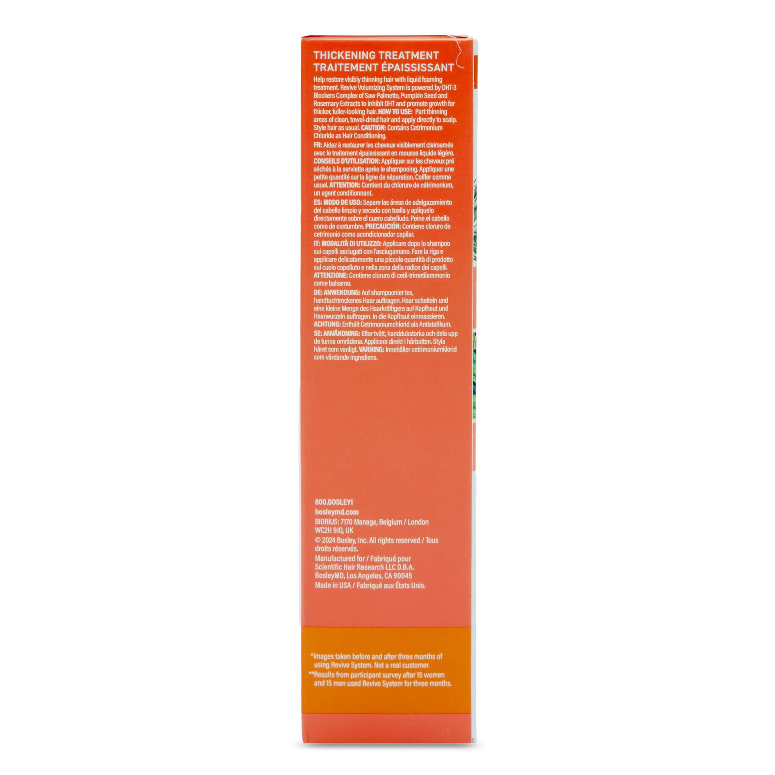 BosRevive Volumizing Conditioner bottle adds light body and shine