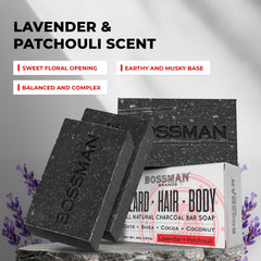 Bold triple-pack display from Bossman emphasizes value for daily grooming