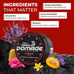 Beard styling with Bossman Hammer pomade for controlled shape