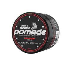 Bossman Hammer pomade tin packaging for all-day hold