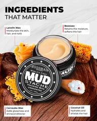 Bossman MUDstache hands dispensing for easy application and control.