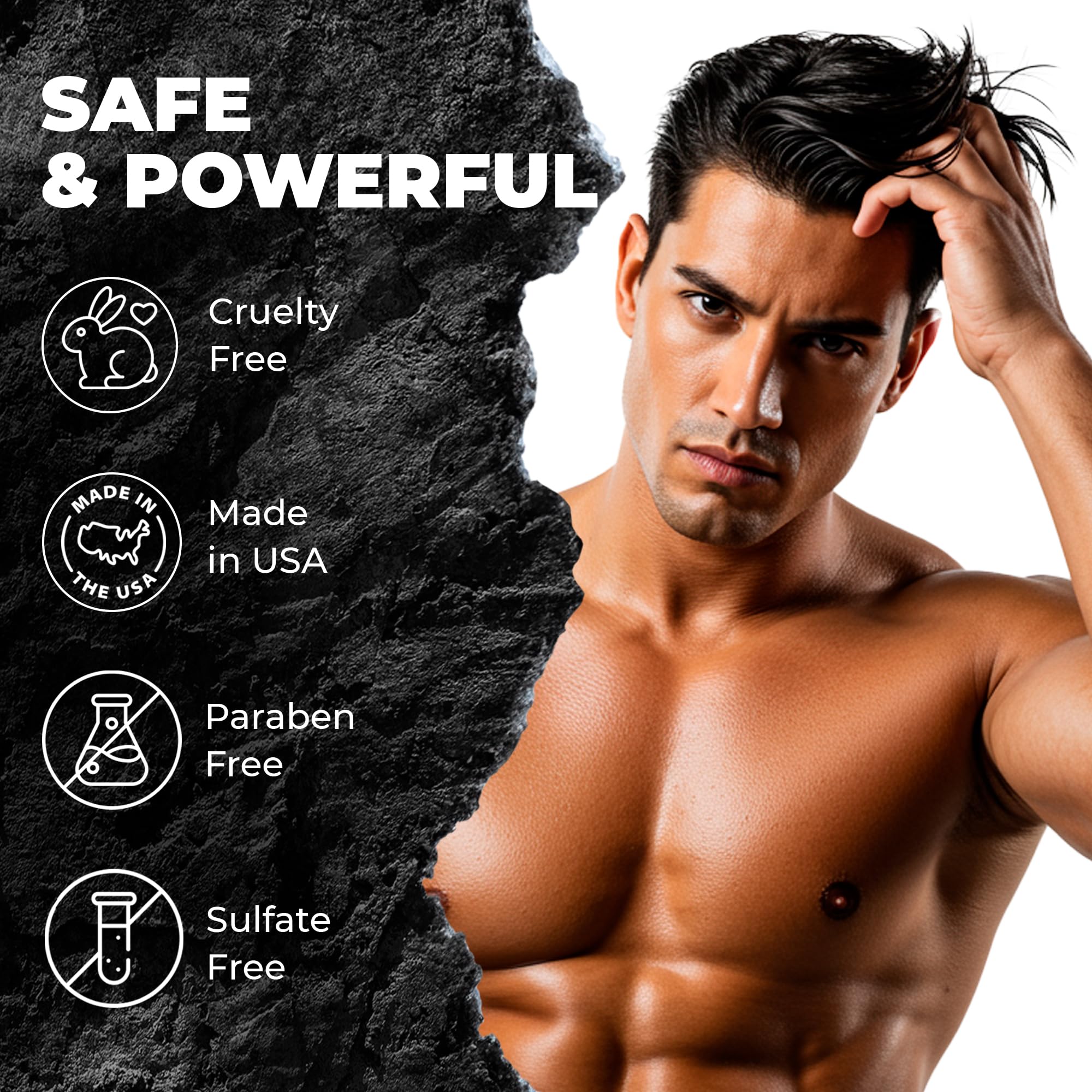 Bossman Stagecoach conditioner ingredients closeup highlights quinoa and coconut benefits.