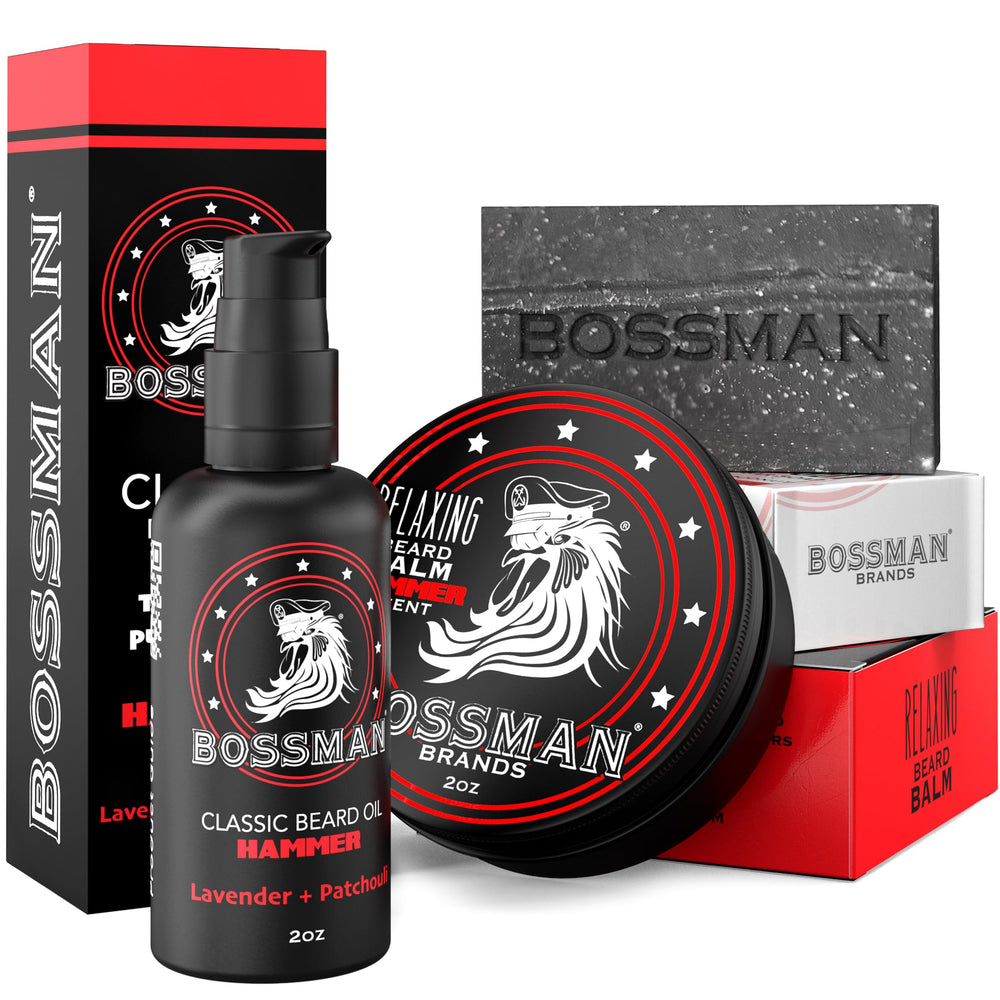 Bossman Starter Beard Kit hero shot for daily beard care
