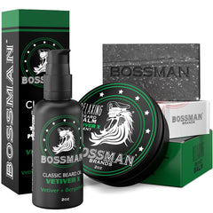 Bossman Starter Kit beard oil bottle – nourishes daily beard care