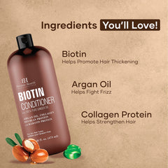 Botanic Hearth Biotin Conditioner argan oil droplets highlight deep hydration for dry hair