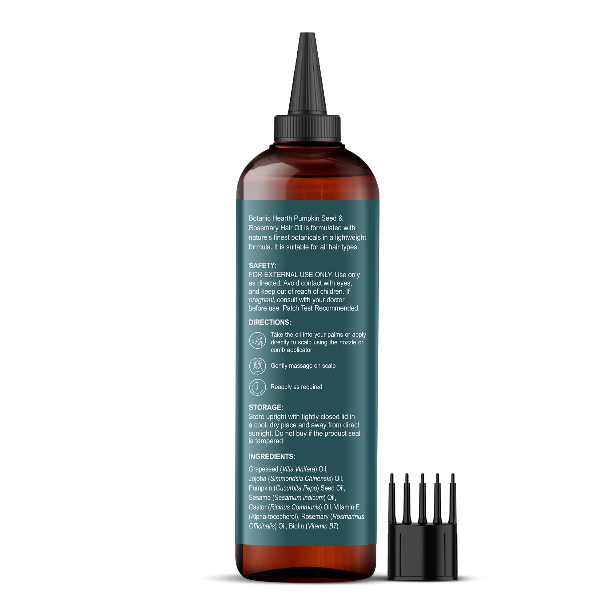 Botanic Hearth hair oil prewash application demonstrates easy, non-greasy coverage.