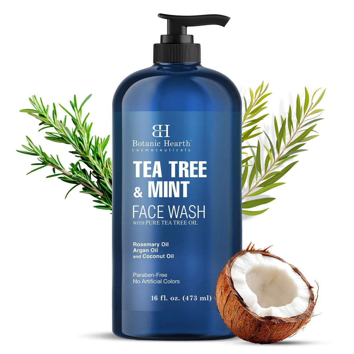 Botanic Hearth Tea Tree Face Wash bottle for daily refreshing cleanse and balanced skin.