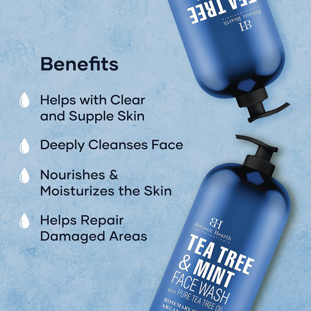 Botanic Hearth Tea Tree Face Wash foamy-lather delivers a thorough clean.