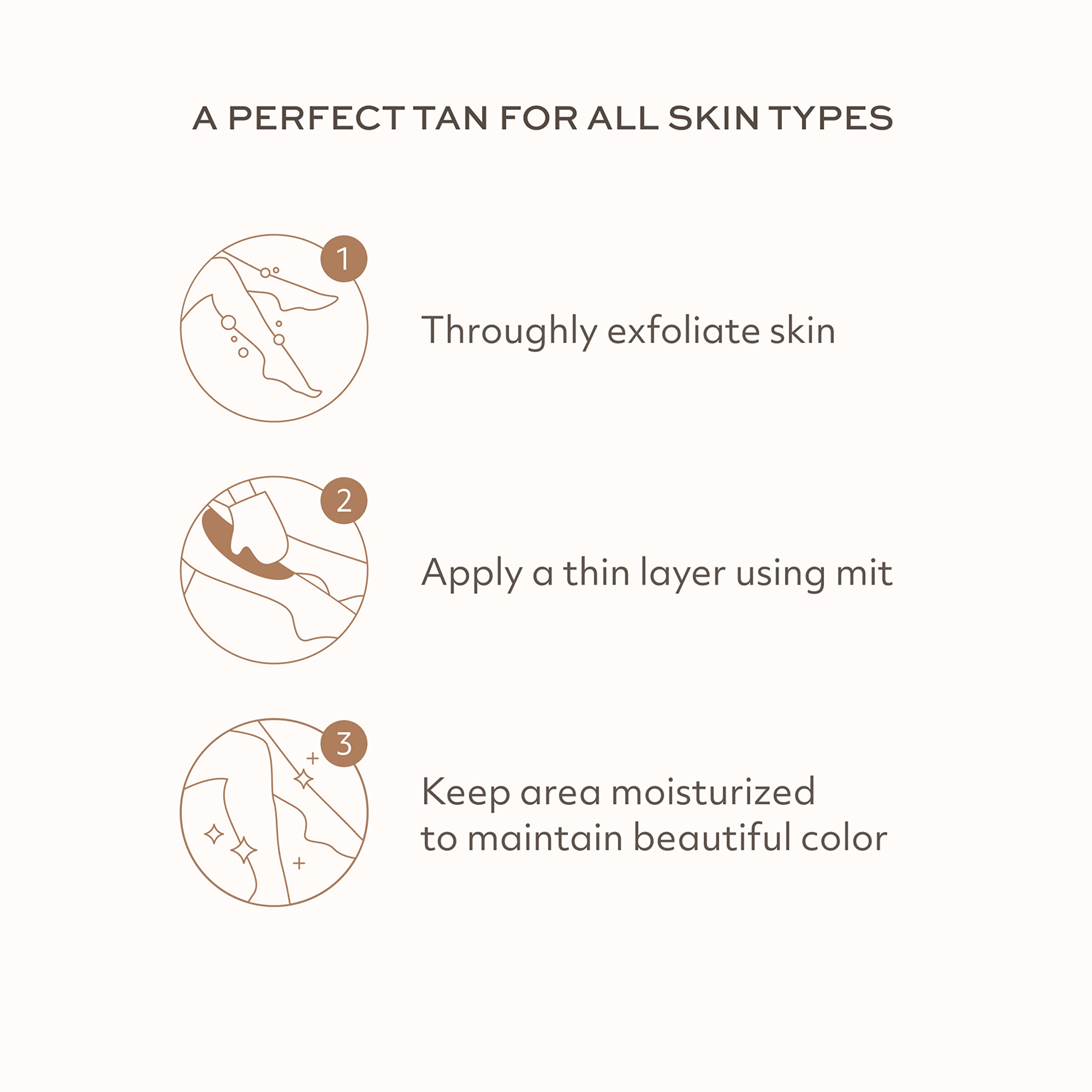 Botanic Tree Self Tanner on face and body for unified glow.