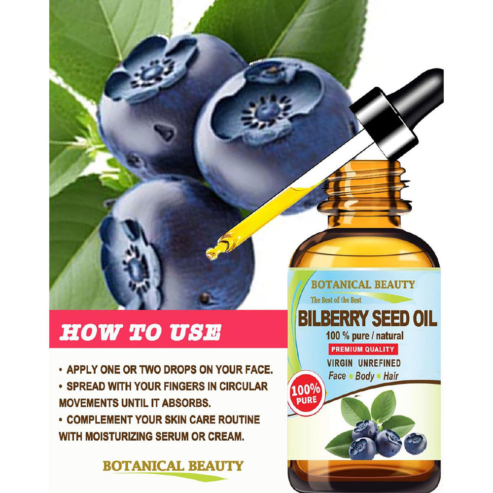 Botanical Beauty Bilberry Seed Oil viscous clear yellow texture
