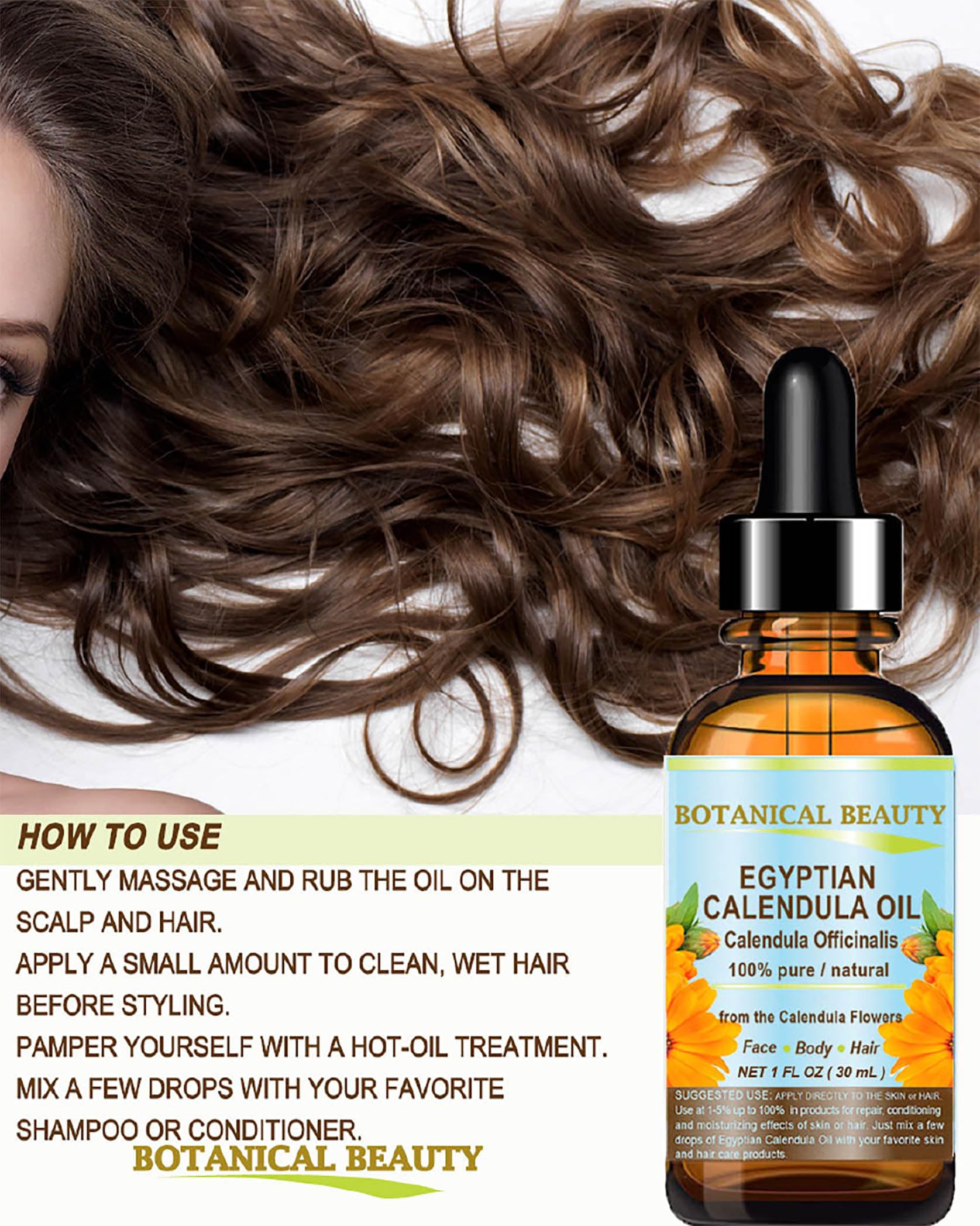 Botanical Beauty Calendula Oil nails care for flexible cuticles and healthier nails