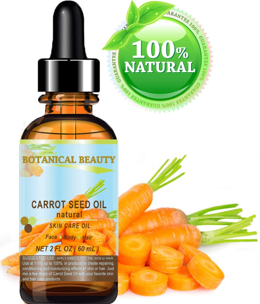 Pouring Botanical Beauty Carrot Seed Oil for easy application