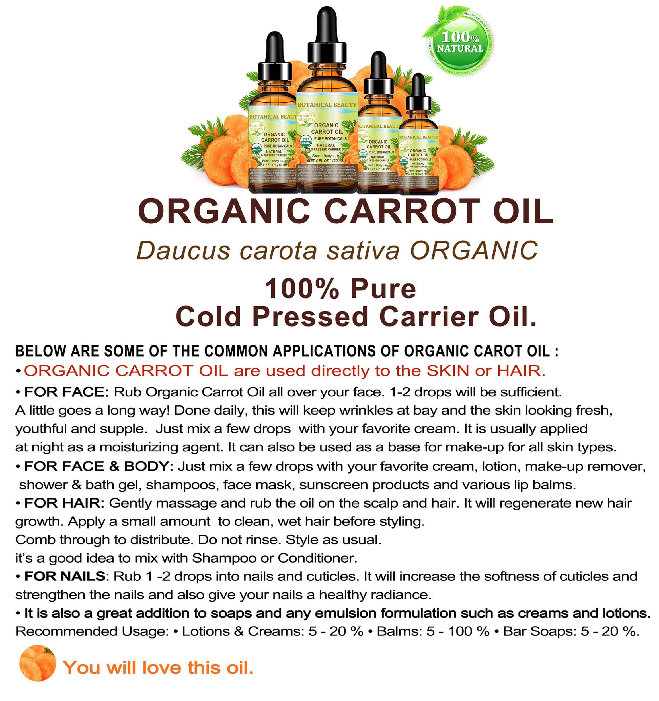 Botanical Beauty carrot seed oil nails moisturized and cared for