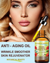 Botanical Beauty Hibiscus Oil vitamins and nutrients, cold-pressed for skin care.