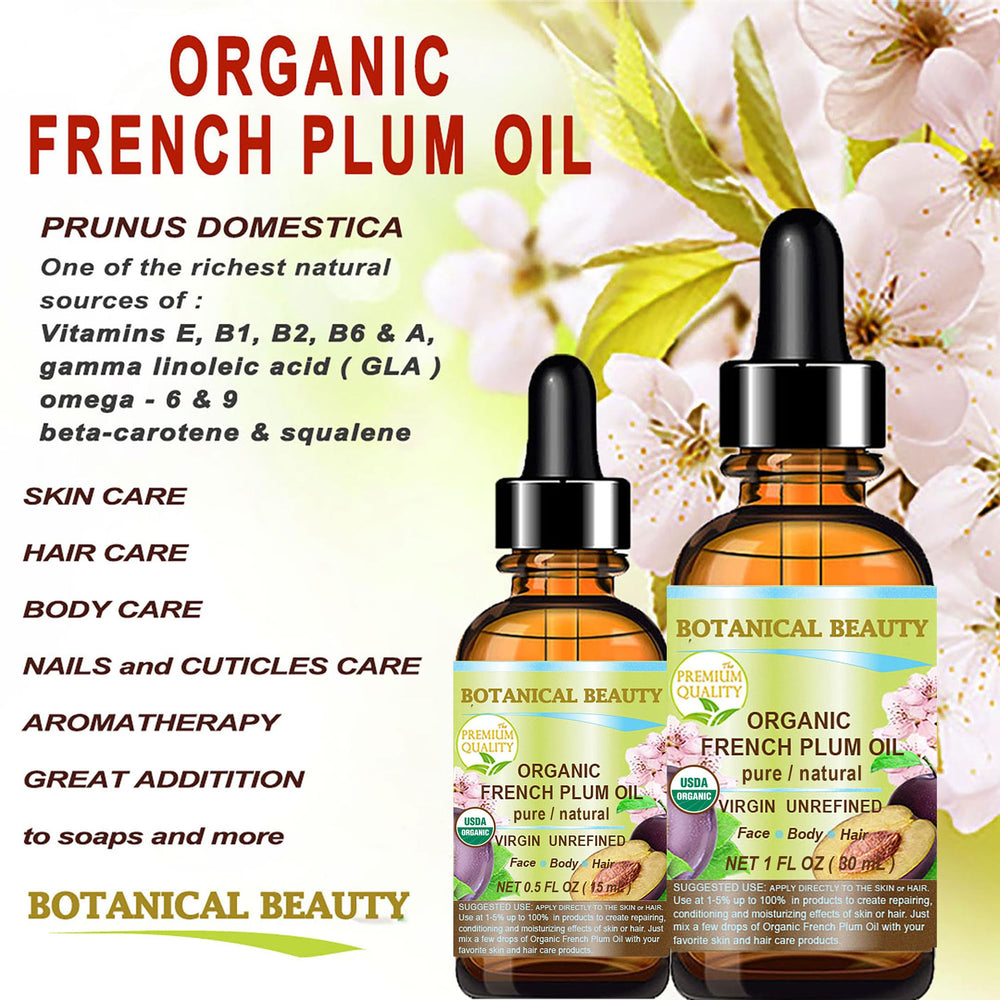 Botanical Beauty Plum Oil cap close-up emphasizes freshness and seal