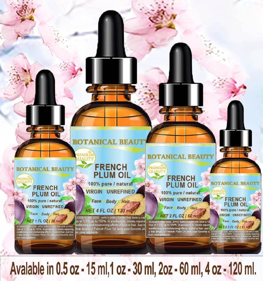 Botanical Beauty Plum Oil complements daily skincare routine with hydrating moisture.