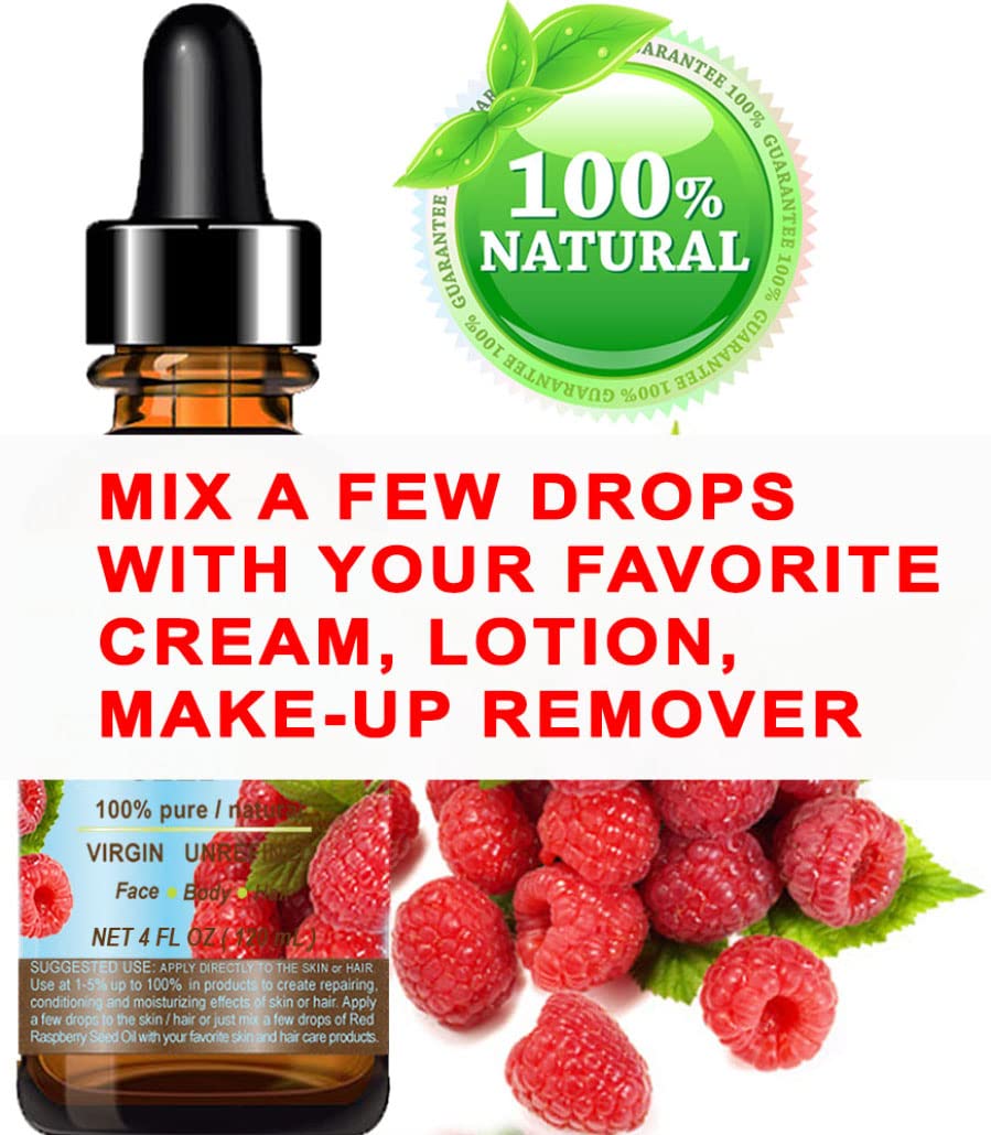 Botanical Beauty Red Raspberry Seed Oil used in hair care for shine and softness