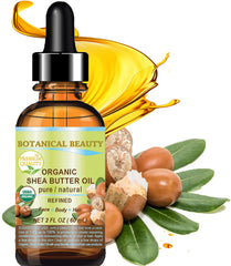 Botanical Beauty Shea Butter Oil face application showing soft, smooth skin.