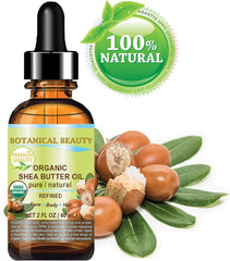 Botanical Beauty Shea Butter Oil massage use promoting relaxing, deeply nourished skin.