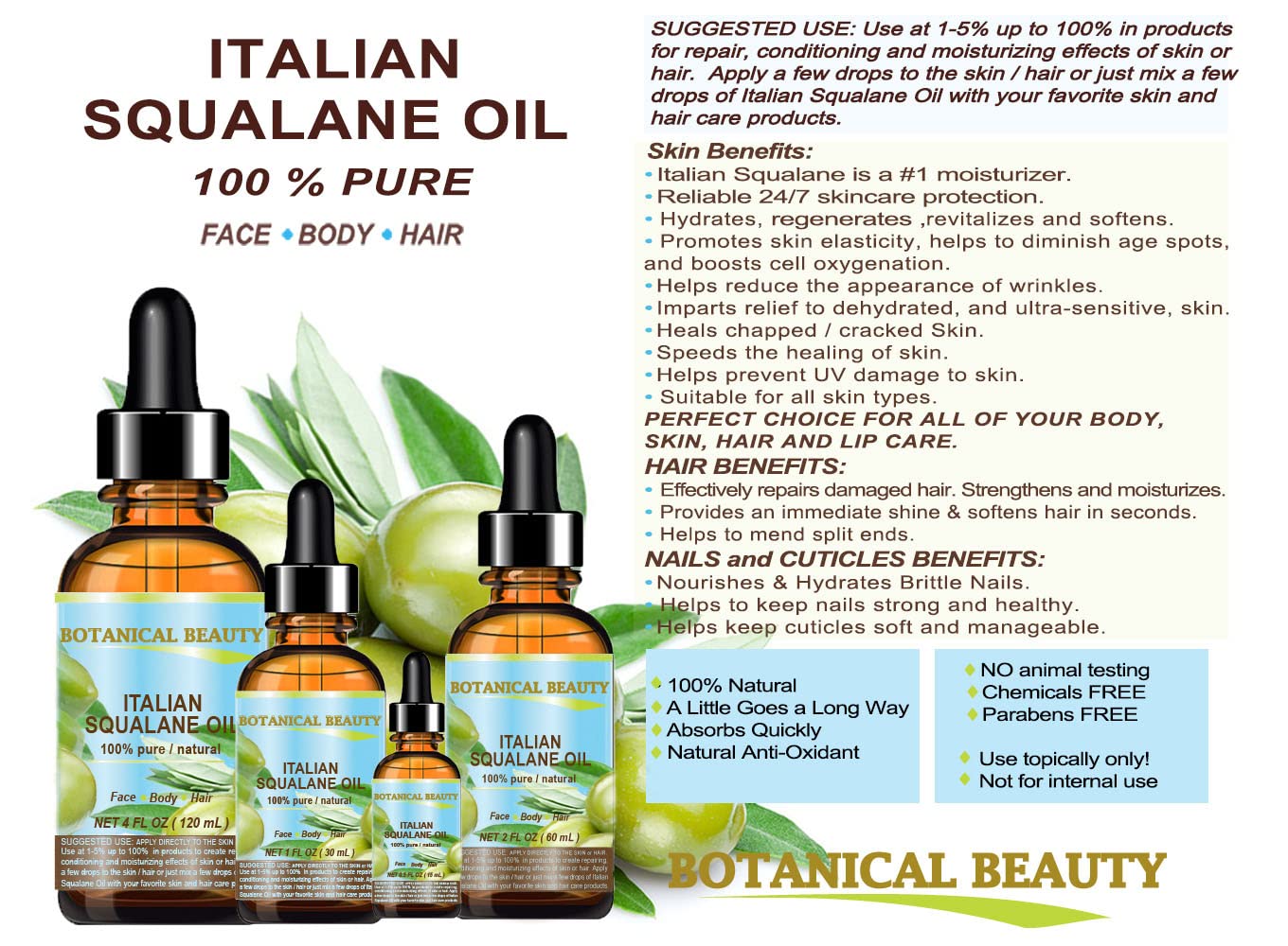 Botanical Beauty Squalane blended with makeup primer for a smooth base.