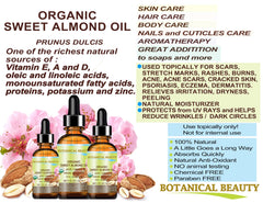Botanical Beauty Sweet Almond Oil for nails and cuticles nourishment