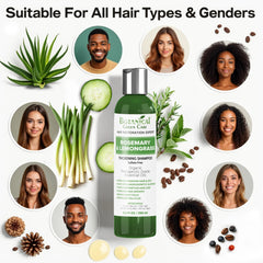 Shampoo applied to scalp showing balanced feel and renewed vitality.