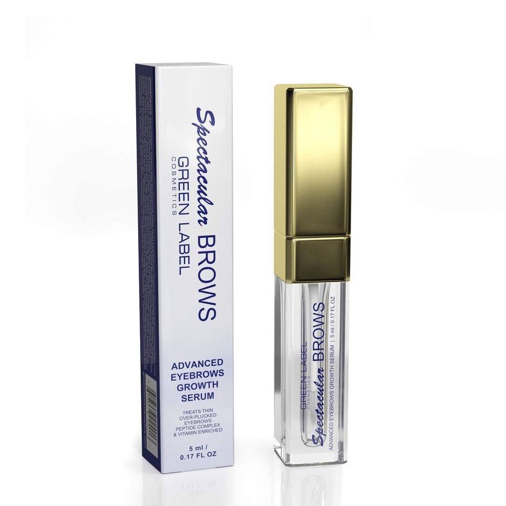 Spectacular BROWS applicator brush applying serum to brows for natural enhancement