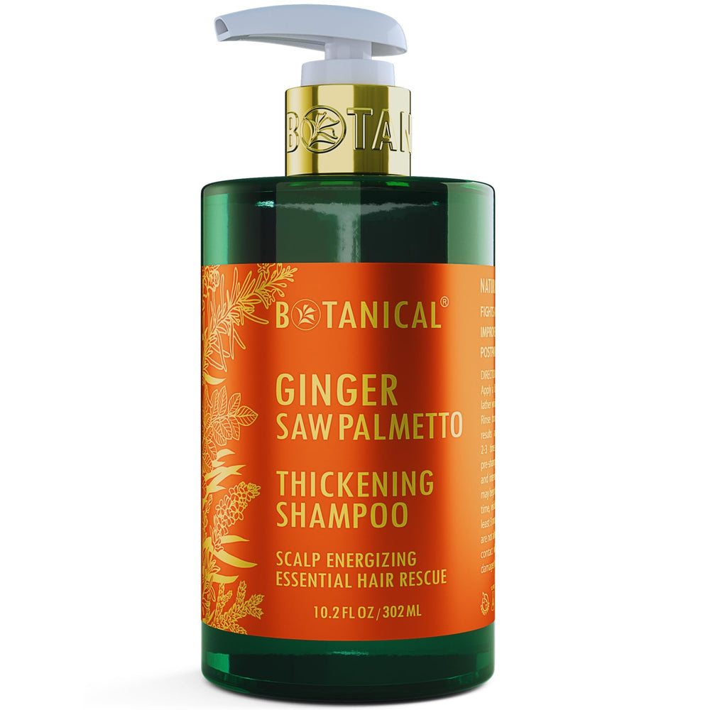 BOTANICAL HAIR GROWTH LAB ginger shampoo bottle with invigorating scent for scalp energizing